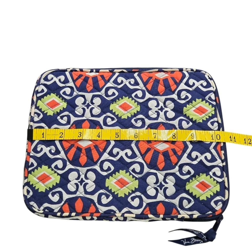 Vera Bradley Sun Valley Tablet Soft Sleeve Padded Carry Case Retired Orange Navy